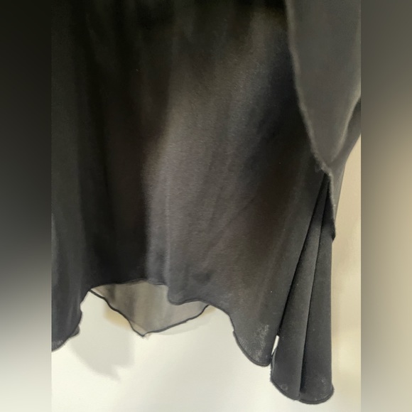 Blu Heaven Womens Tank Size Large Black Spaghetti Strap Mesh Layered Top - Picture 6 of 12